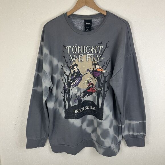 Disney X Her Universe Hocus Pocus Tonight We Fly Tie Dye Sweatshirt Womens XL - Picture 1 of 3